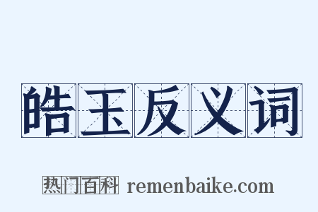 皓玉反义词是什么意思的图片